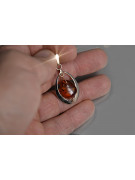 "Pendentif en ambre d'origine et or rose 14 carats style vintage" vpab003 vpab003