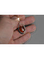 "Elegant Amber Pendant in 14K Rose Gold - Authentic Vintage" vpab003 vpab003