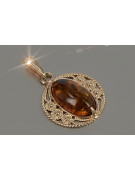 "Pendentif Ambre Vintage en Or Rose 14 Carats d'Origine" vpab004 vpab004