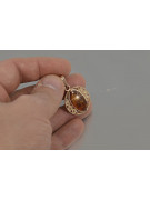 "Sophisticated Vintage Amber Pendant in 14K Rose Gold" vpab004 vpab004