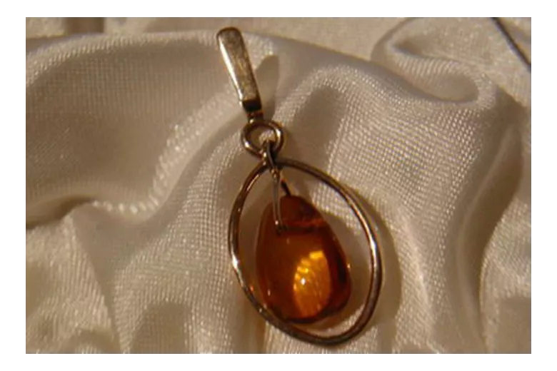 "Pendentif Ambre Vintage en Or Rose 14 Carats d'Origine" vpab006 vpab006