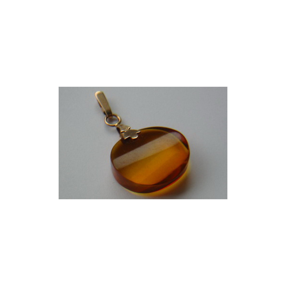 "Elegant Amber Pendant with 14k Vintage Rose Gold Detailing" vpab009 vpab009