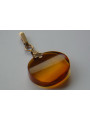 "Elegant Amber Pendant with 14k Vintage Rose Gold Detailing" vpab009 vpab009