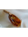 "Classic Amber Pendant in 14K Rose Gold - Vintage Inspired" vpab011 vpab011