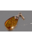 "Pendentif Ambre Vintage en Or Rose 14 Carats d'Origine" vpab015 vpab015