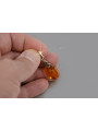 "Elegant Antique Amber Pendant with 14K Rose Gold 585 Detailing" vpab015 vpab015