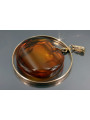 Russian rose Soviet gold amber pendant