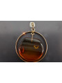 Pendentif rose russe en or soviétique ambre