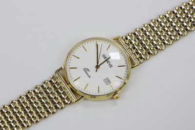 Montre en or jaune italien 14 carats pour hommes à Genève mw006ydw&mbw004y