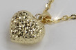 Pendentif cœur moderne en or jaune 14 carats magnifique cpn015y