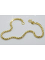 Pulsera de Cordón de Oro 14k Amarillo Italiano cb078y