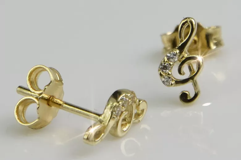 Boucles d’oreilles en or zlotychlopak.pl ★ Échantillon d’or ★ 585 333 Prix bas!