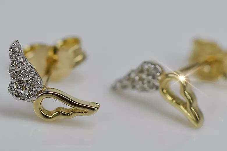 Pendientes de oro zlotychlopak.pl Muestra de ★ oro 585 333 ¡★ Precio bajo!