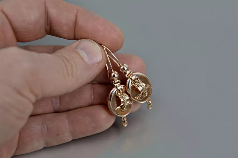 Boucles d’oreilles en or zlotychlopak.pl ★ Échantillon d’or ★ 585 333 Prix bas!