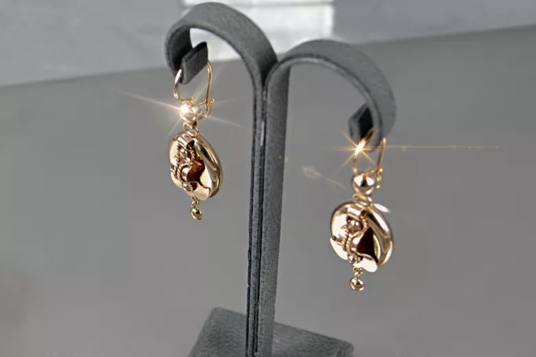 Pendientes de oro zlotychlopak.pl Muestra de ★ oro 585 333 ¡★ Precio bajo!