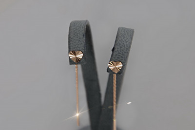 "Timeless 14K Rose Gold Heart Earrings with No Stones" cen005r cen005r