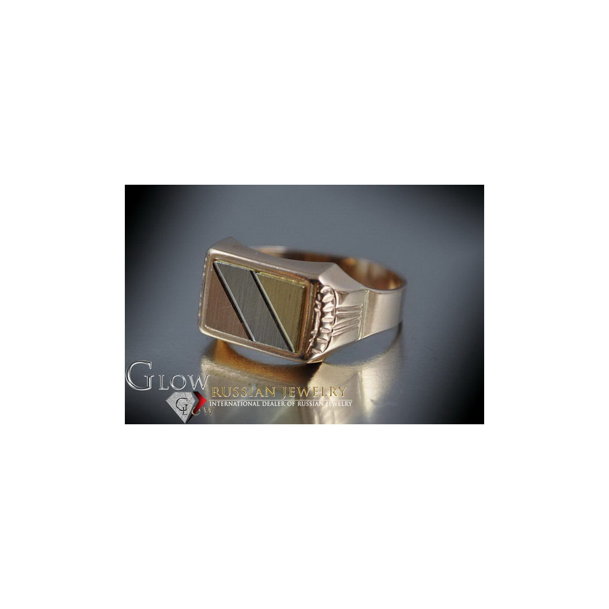 Rose Gold Men's Signet Ring, No Stone csn012