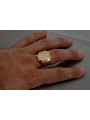 Russian rose Soviet gold jewelry man's ring signet