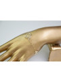 Bracelet Fantaisie en Or Jaune et Blanc Italien 14K, 18 c. cb070yw