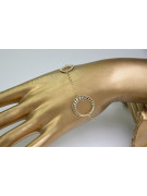 Bracelet Fantaisie en Or Jaune et Blanc Italien 14K, 18 c. cb071yw