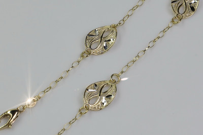 Pulsera Fantasía de Oro Blanco y Amarillo 14K con Diferentes Piedras cb072yw