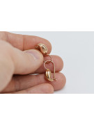 "Keine Steine Originales Vintage-Roségold 14k 585 gold Ohrringe" ven115 ven115