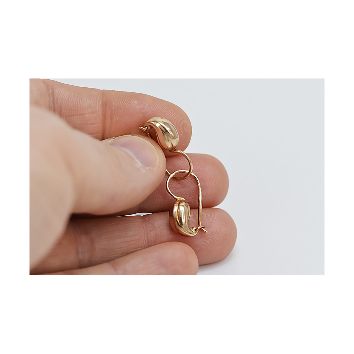 "Keine Steine Originales Vintage-Roségold 14k 585 gold Ohrringe" ven115 ven115