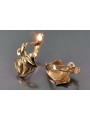 "Original Vintage 14K Rose Gold Leaf Earrings without Stones" ven142 ven142