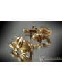 "Original Vintage 14K Rose Gold Leaf Earrings without Stones" ven142 ven142