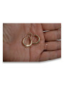 "No Stones 14k Rose Pink Gold Vintage Hoop Earrings" ven183 ven183