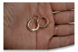 Винтажные серьги-кольца без камней из розового золота 14k 585 пробы ven183 ven183