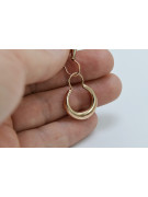 "No Stones 14k Rose Pink Gold Vintage Hoop Earrings" ven183 ven183