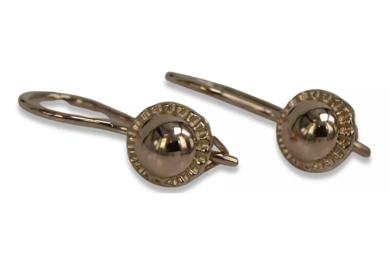 "Boucles d'oreilles Vintage en Or Rose 14 carats 585 sans Pierres" ven191 ven191