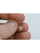 "Classic No Stones 14k Rose Gold Vintage Ball Earrings" ven191 ven191