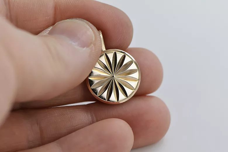 "Colgante Circular Antiguo en Oro Rosa de 14k 585 Sin Piedras" vpn004 vpn004