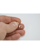 "Bez Kamieni Oryginalny Wisior Vintage z różowego złota 14k 585 w kształcie liścia" vpn005 vpn005