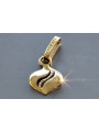 "Bez Kamieni Oryginalny Wisior Vintage z różowego złota 14k 585 w kształcie liścia" vpn005 vpn005