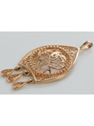 "Pendentif Vintage Sans Pierres en Or Rose 14 carats 585" vpn020 vpn020