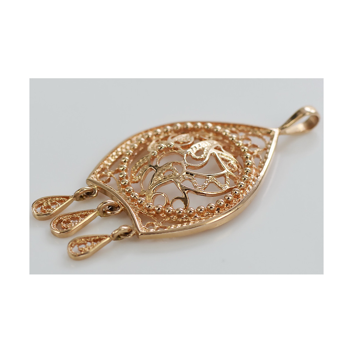 "Colgante Sin Piedras en Oro Rosa Antiguo Vintage 14k" vpn020 vpn020