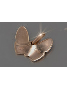 "Classic Butterfly Pendant in Original 14K Rose Gold - No Stones" vpn022 vpn022