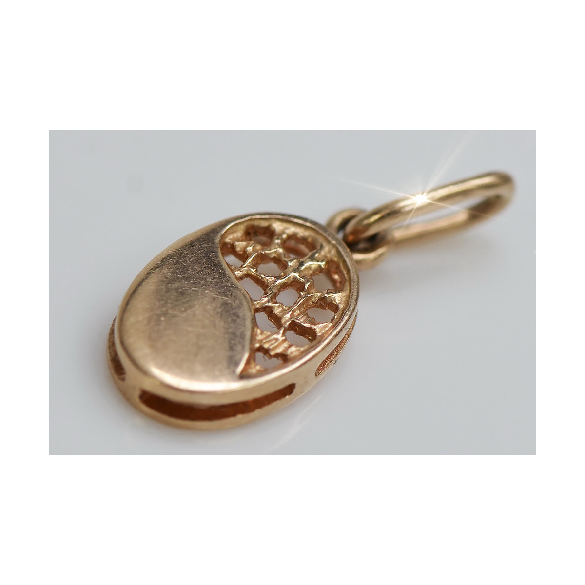 Original Vintage 14K Rose Gold Leaf Pendant with No Stones vpn027 vpn027