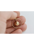 "Pendentif Cercle Vintage en Or Rose 14 carats 585 sans Pierres" vpn031 vpn031