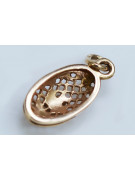 "Pendentif Fleuri Vintage en Or Rose 14 Carats 585 sans Pierres" vpn036 vpn036