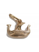 "Pendentif de bateau vintage en or rose 14 carats 585, Pas de pierres" vpn044 vpn044