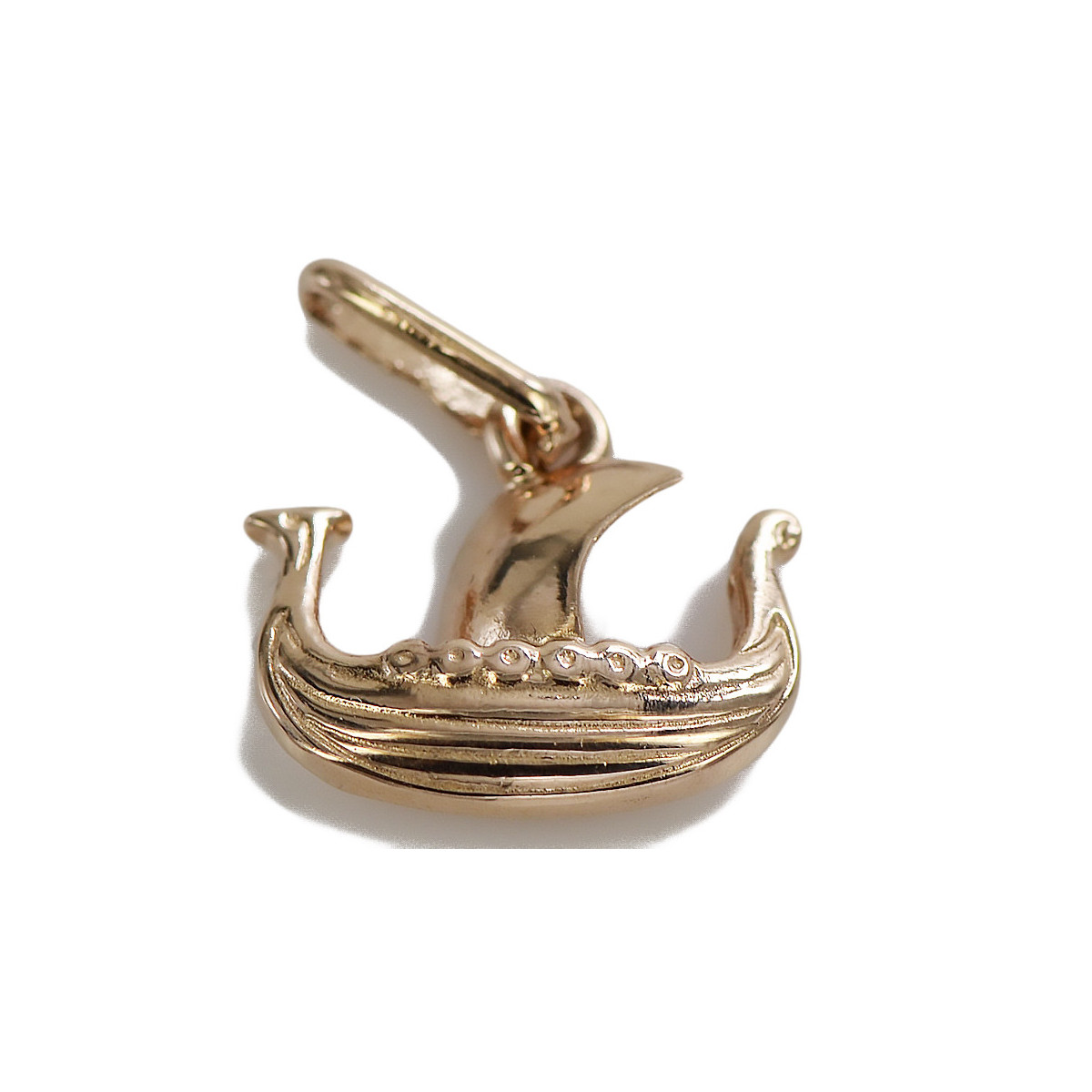 "Pendentif de bateau vintage en or rose 14 carats 585, Pas de pierres" vpn044 vpn044