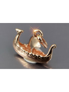 "Pendentif de bateau vintage en or rose 14 carats 585, Pas de pierres" vpn044 vpn044