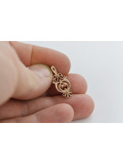 "Charmant pendentif feuille vintage en or rose 14 carats 585 d'origine - Pas de pierres" vpn056 vpn056