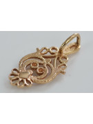 "Charmant pendentif feuille vintage en or rose 14 carats 585 d'origine - Pas de pierres" vpn056 vpn056