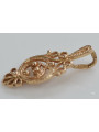 "Charmant pendentif feuille vintage en or rose 14 carats 585 d'origine - Pas de pierres" vpn056 vpn056