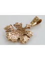 "Pendentif Feuille Vintage en Or Rose 14 carats 585 sans Pierres" vpn077 vpn077